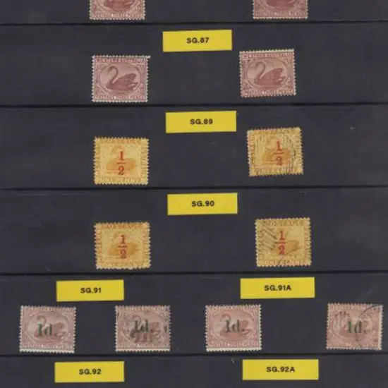 1892/95 3d brown &  1895 1d overprints study plus ...