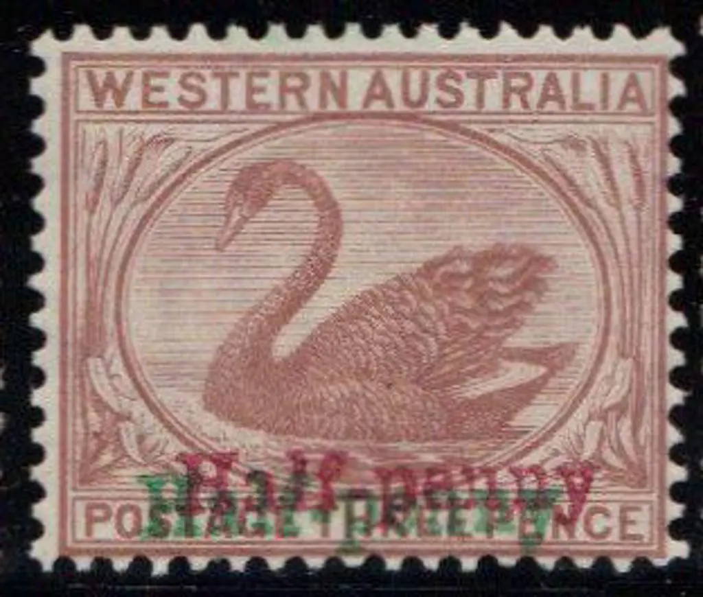1893/95 ½d & 1d overprint study on 3d brown ... Image 1++