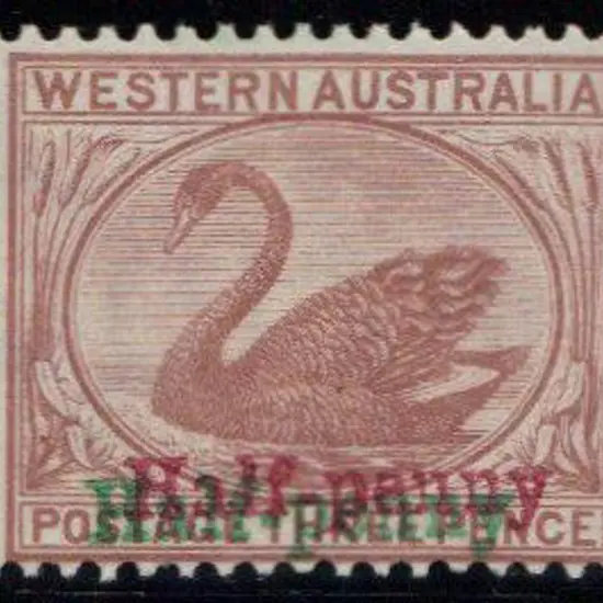 1893/95 ½d & 1d overprint study on 3d brown ...