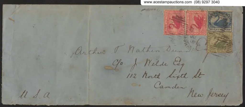 1896 cover Northam to Camden, New Jersey, bearing ... Image 1++