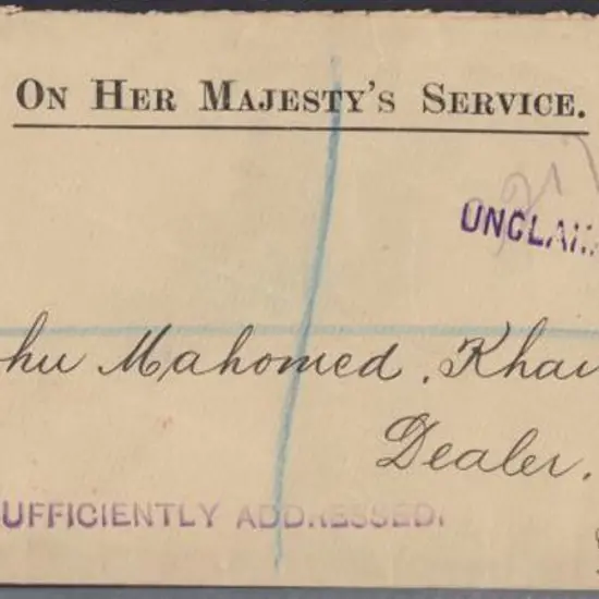 1898 (14th Sept) Registered, unclaimed & returned ...