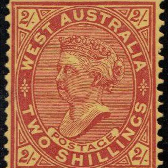 1902 2/- brownish red/yellow with sideways & ...