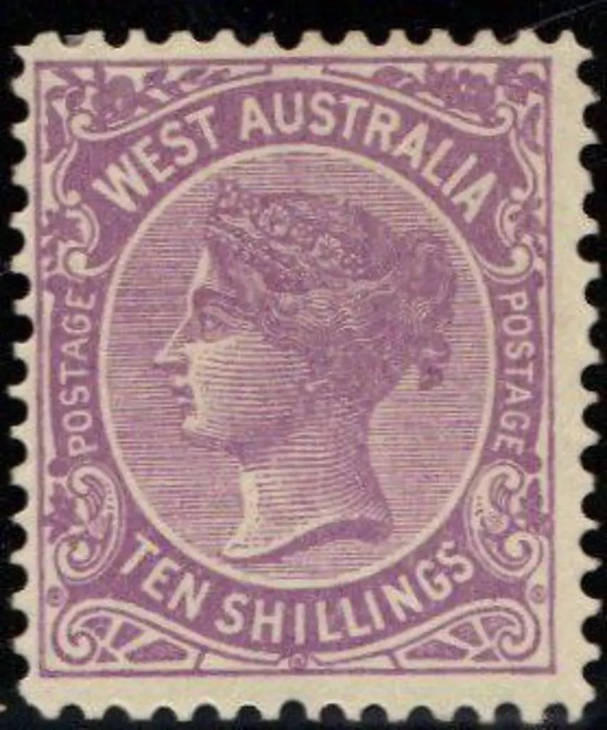 1902 10/- mauve. Mint with only partial gum & CTO ... Image 1++