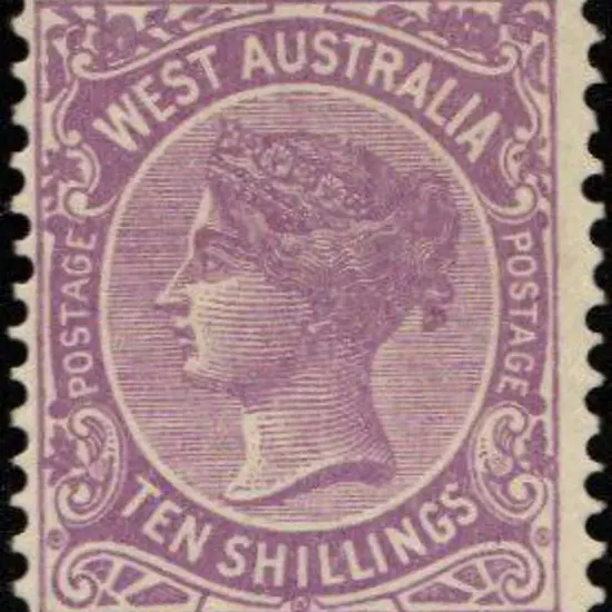 1902 10/- mauve. Mint with only partial gum & CTO ...