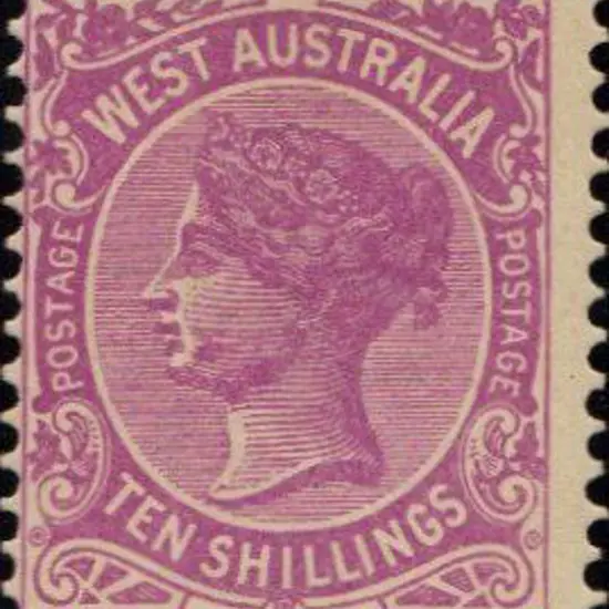 1905 10/- bright purple. MLH & centred left with ...