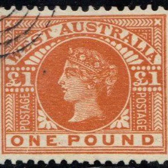 1902 £1 orange-brown. Fresh C.T.O. with concentric ...