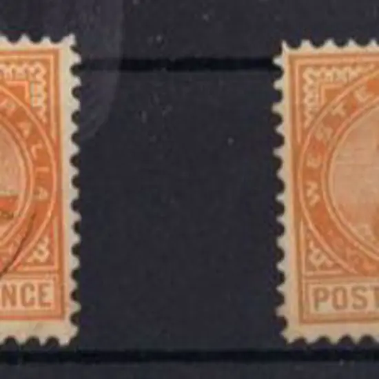 1902 9d orange, sideways wmk & 9d yellow-orange ...