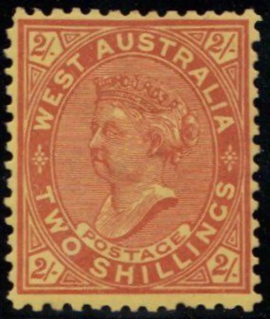 1906 2/- orange/yellow with upright wmk. Mint & ... Image 1++