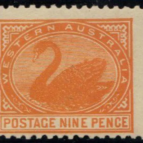 1903 9d orange V/Crown, perf. 11. MLH centred down ...