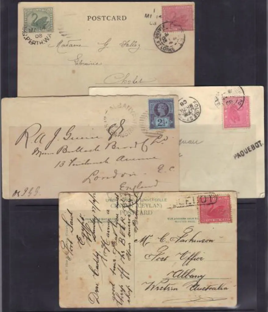 1903 Paquebot postcards comprising 1903 with ½d ... Image 1++