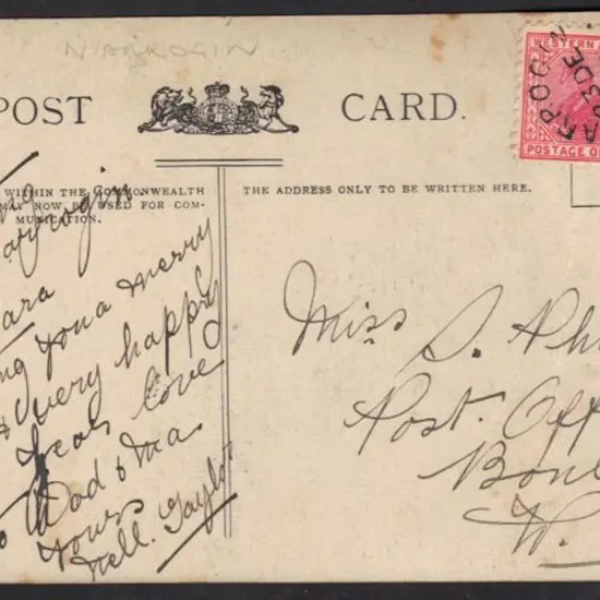 1905 (23rd Dec) Advertising card "On Sheldon's New ...