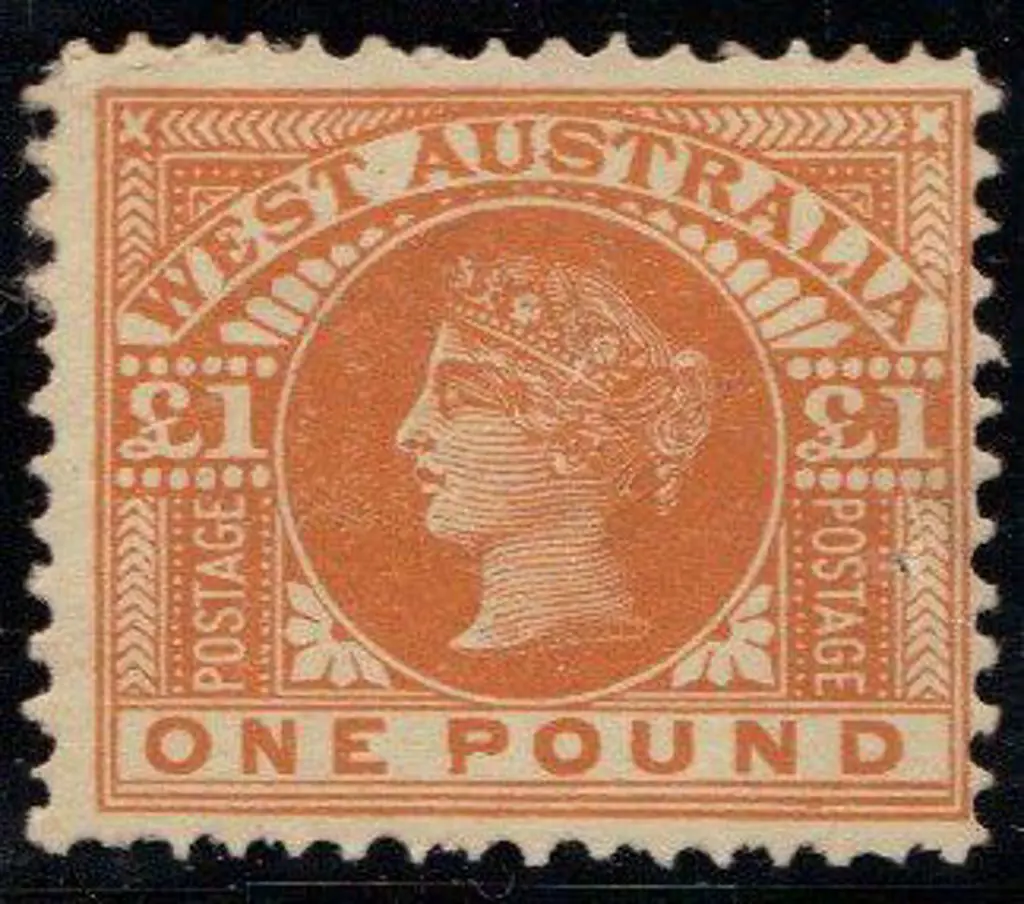 1905 £1 orange with sideways wmk. Fine MLH with a ... Image 1++