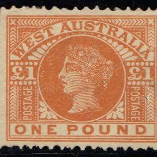 1905 £1 orange with sideways wmk. Fine MLH with a ...