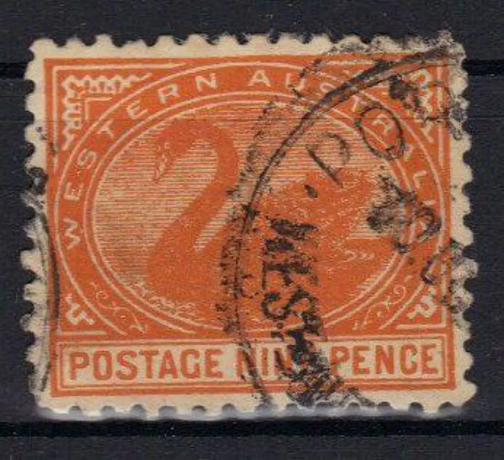 1910 9d red orange Crown/A wmk, perf 11. Good used ... Image 1++
