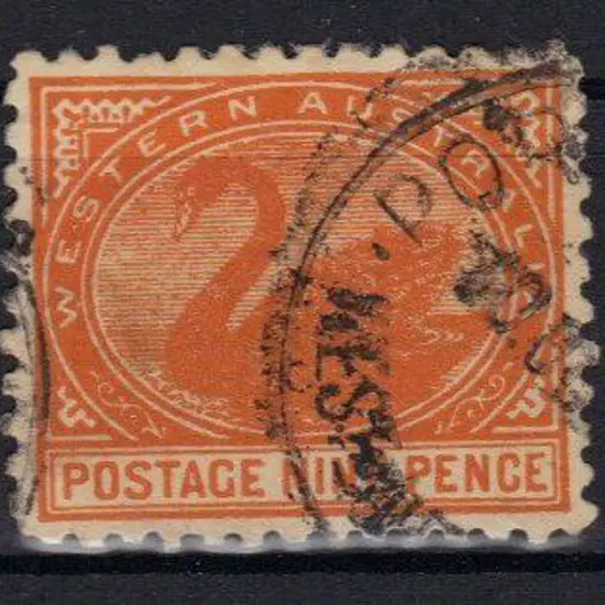 1910 9d red orange Crown/A wmk, perf 11. Good used ...