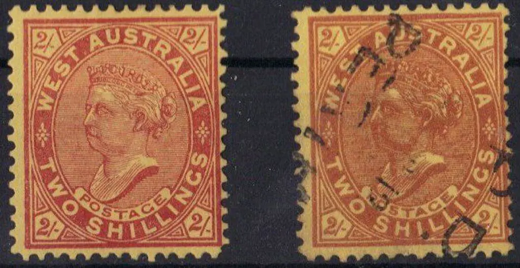 1911 2/- brown/yellow with upright wmk. MLH & F/U ... Image 1++