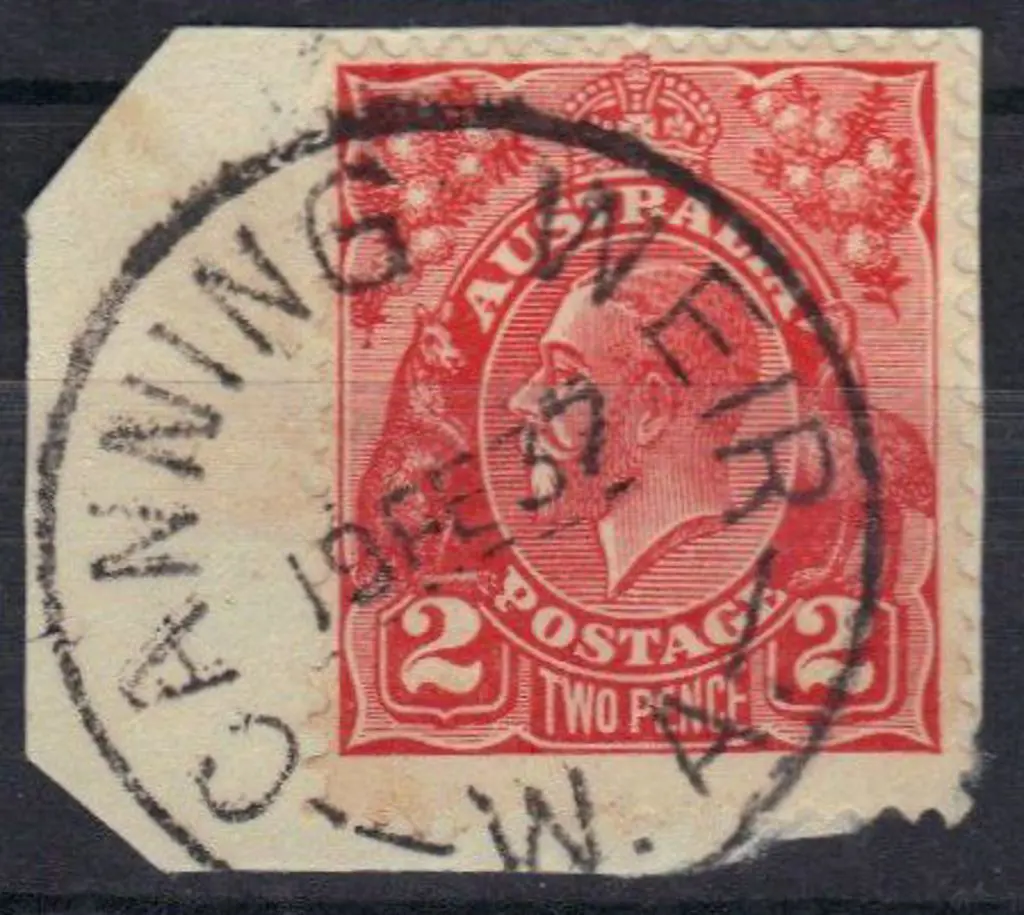 Canning Weir C31 Lovely 95% strike on 2d red KGV ... Image 1++