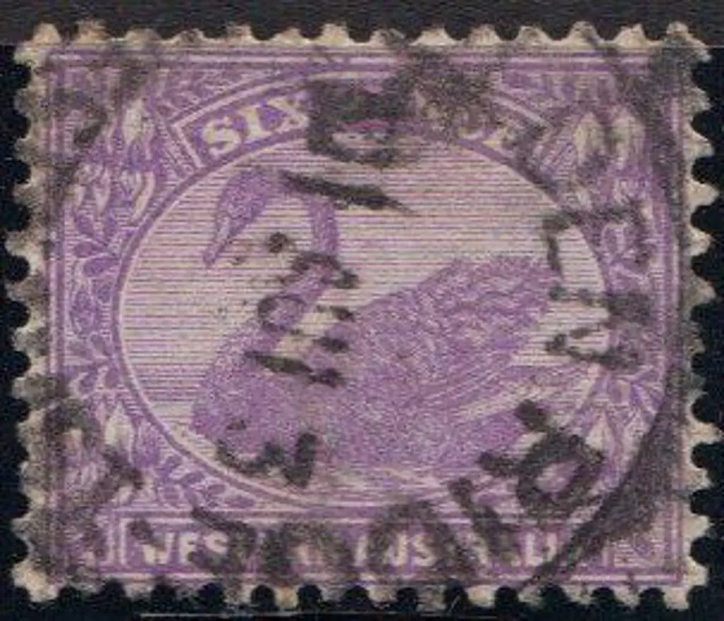 Golden Ridge B27-a. 70% strike on 6d violet swan, ... Image 1++