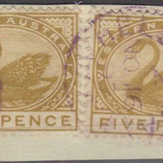 Helena Vale 3b in 2 Complete strike in violet ink ...