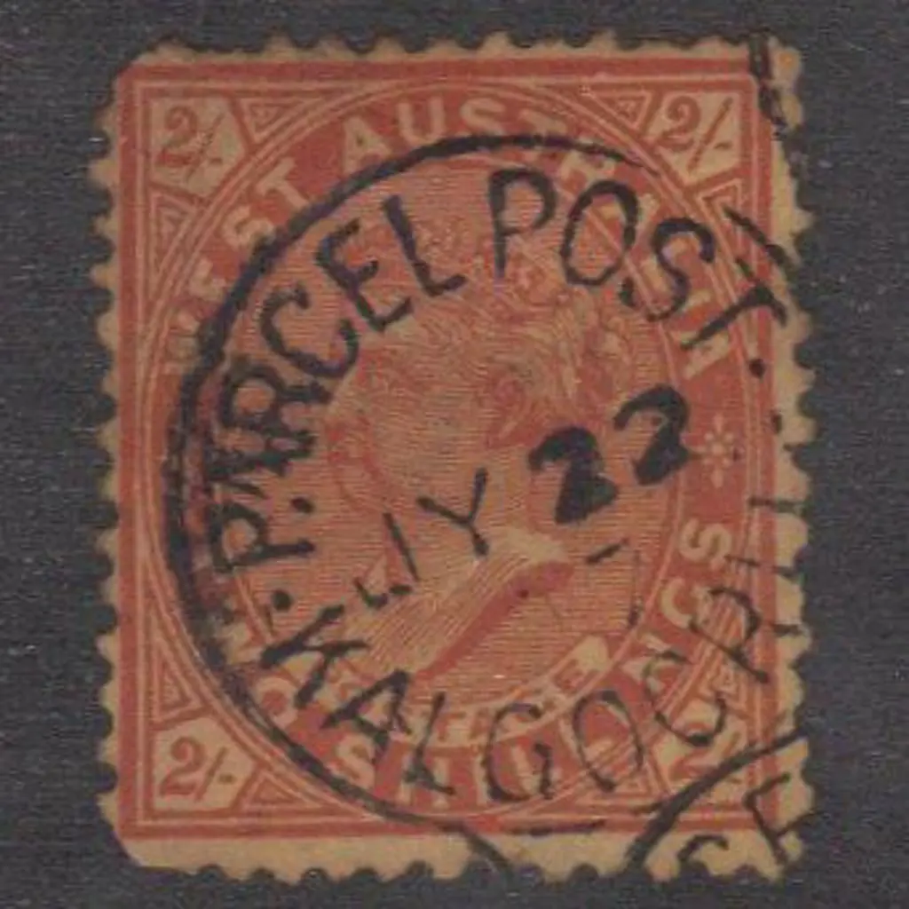 Kalgoorlie Parcel Post CDS 5PP on 2/- red/yellow ... Image 1++