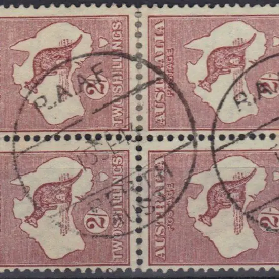 R.A.A.F. Perth Aust. Superb strike on block of 4 ...
