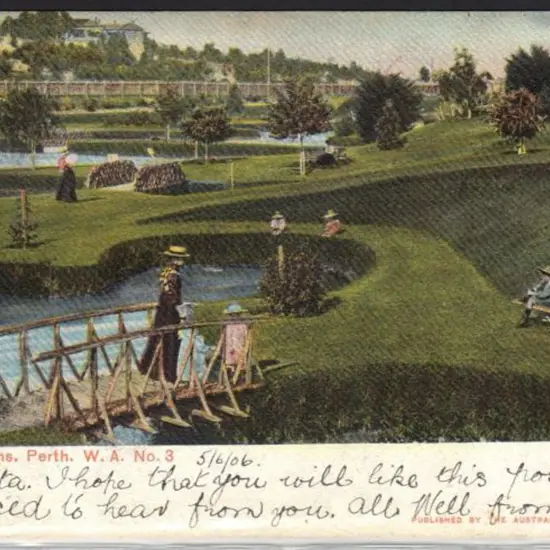 1906 Austral Stores coloured postcard showing ...
