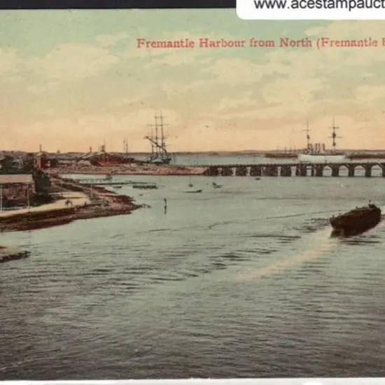 1908 P. Falk & Co hand coloured postcard to ...