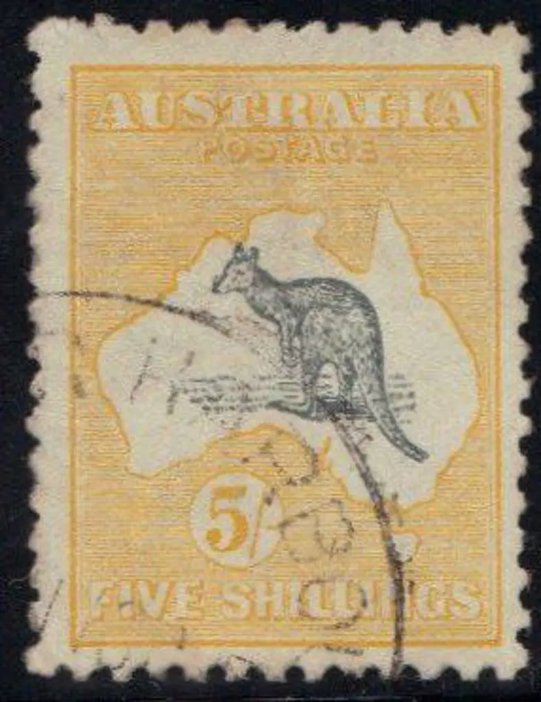 5/- grey & yellow. F/U with light part OUTER ... Image 1++