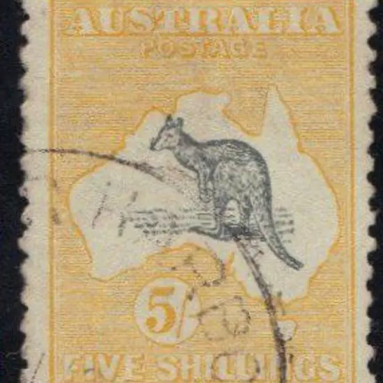 5/- grey & yellow. F/U with light part OUTER ...