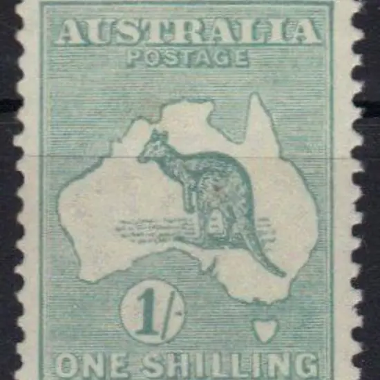 1/- blue-green Die IIB. MUH but light tone spot & ...