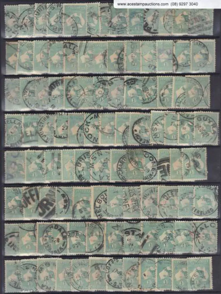 1/- emerald x100 on Hagner. Unchecked for dies & ... Image 1++