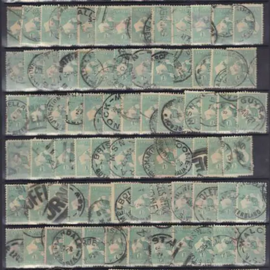 1/- emerald x100 on Hagner. Unchecked for dies & ...