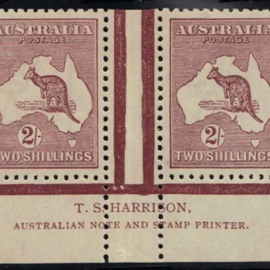 1923-24 New colours 2/- maroon TS Harrison imprint ...