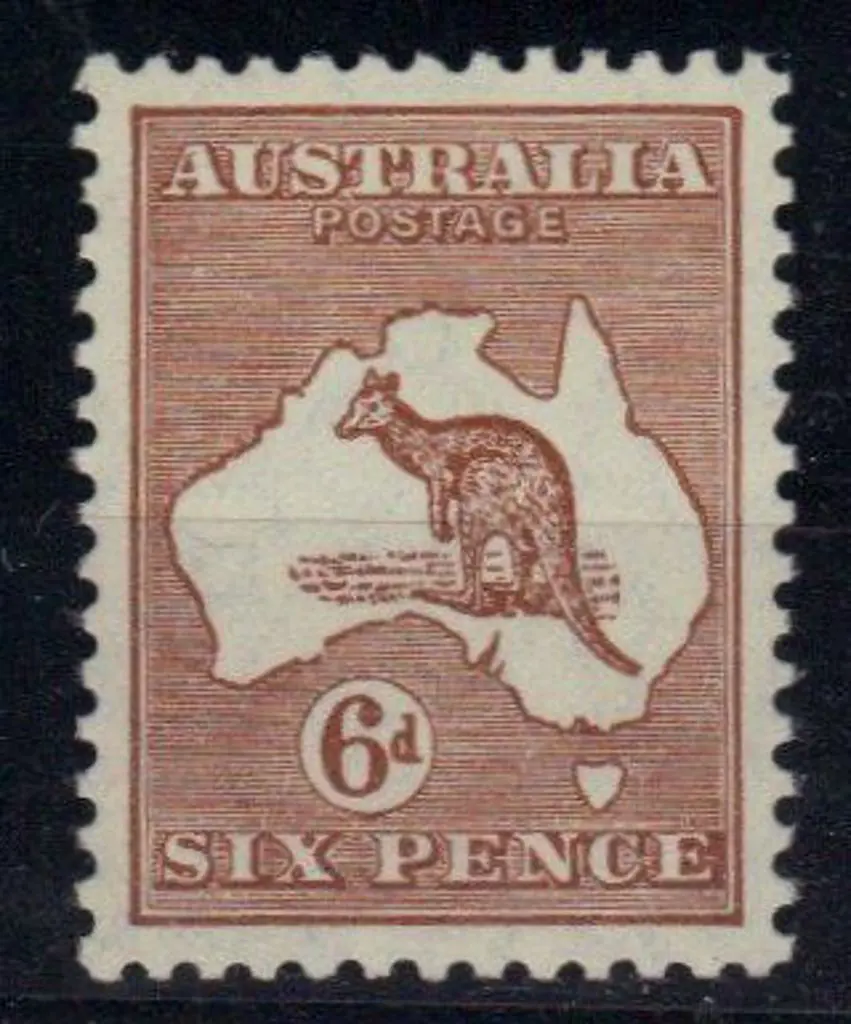 1929-30 Smult 6d chestnut. Fresh MUH & well ... Image 1++