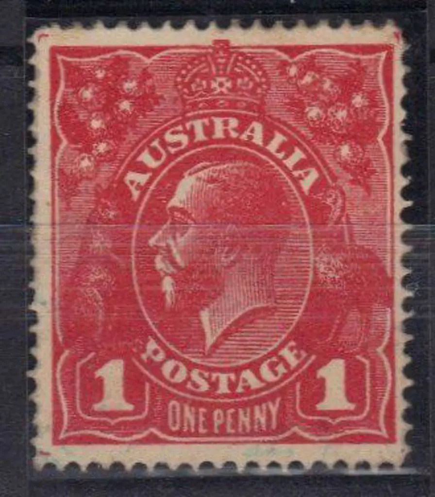 1d deep carmine red, line perf. 14 1/4 with ... Image 1++