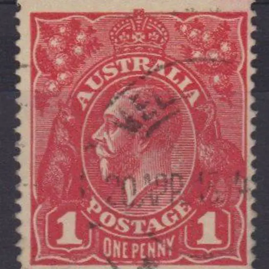 1d red Die II with inverted wmk. F/U