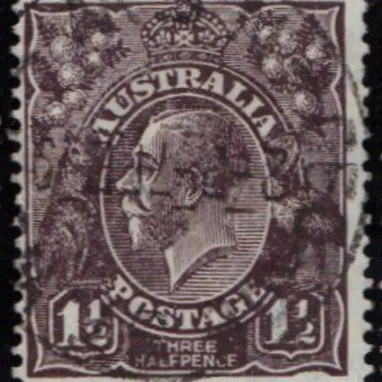 1½d black-brown on thin paper with "scalloped ...