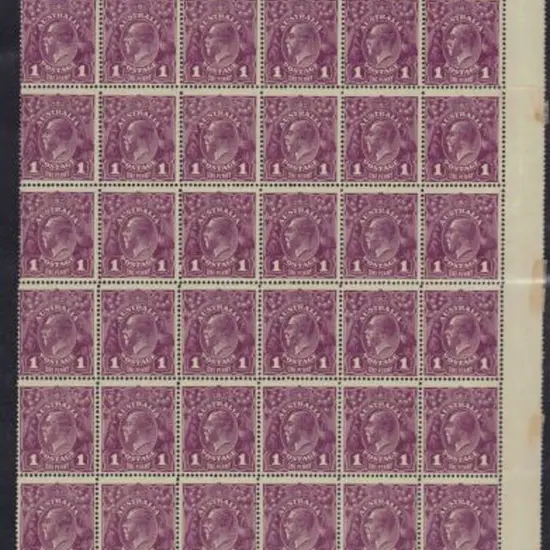 1918-23 Single wmk 1d violet positional lower left ...