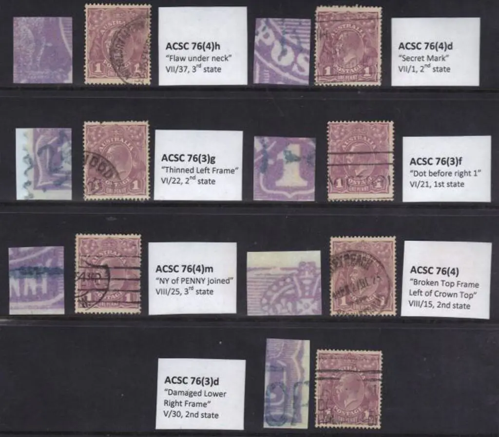 1d violet selection of 7 good used plated ... Image 1++