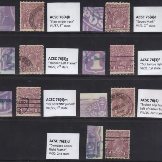 1d violet selection of 7 good used plated ...
