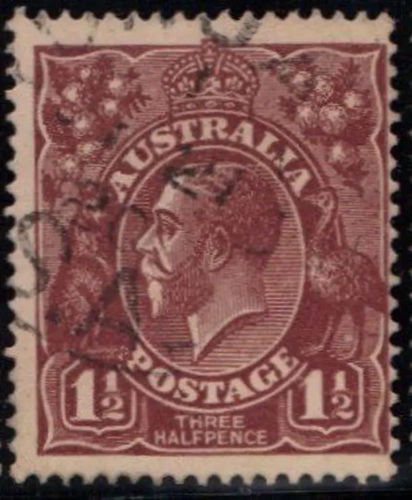 1½d brown with "Cracked Plate" variety. Sligfhtly ... Image 1++