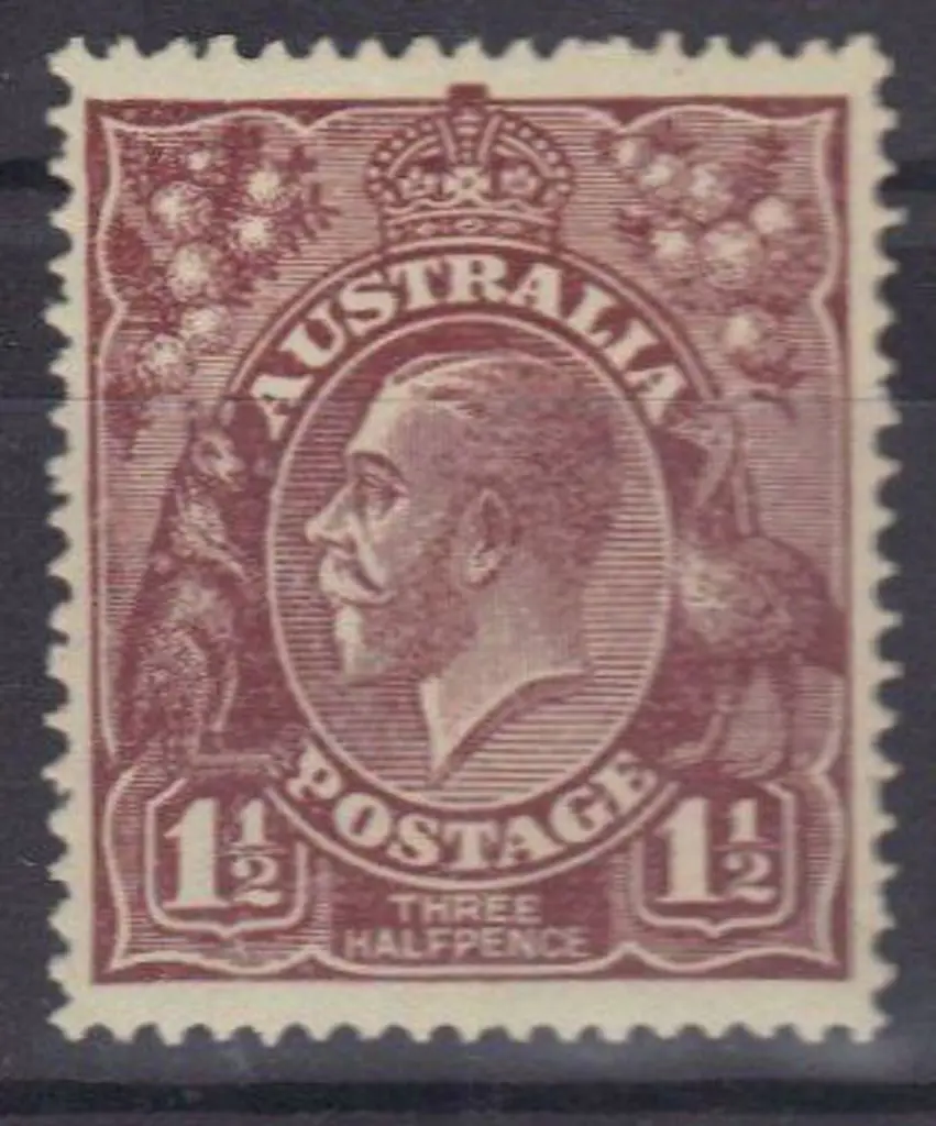 1½d brown with inv wmk & electro 5 left pane No 23 ... Image 1++