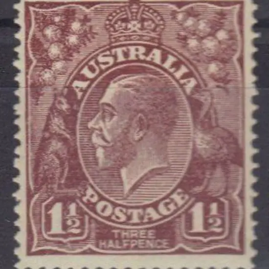 1½d brown with inv wmk & electro 5 left pane No 23 ...