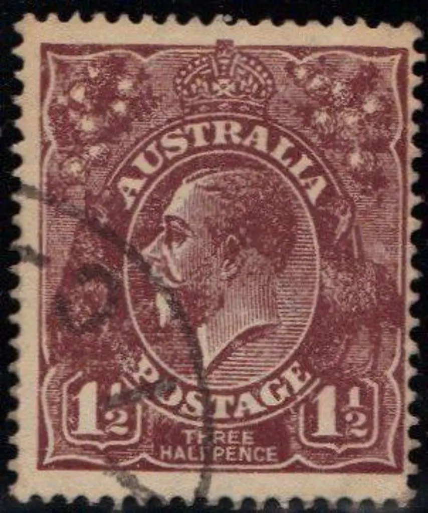 1½d purple-brown with "Cracked Plate" variety. ... Image 1++