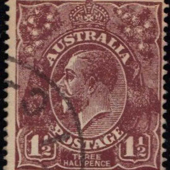 1½d purple-brown with "Cracked Plate" variety. ...