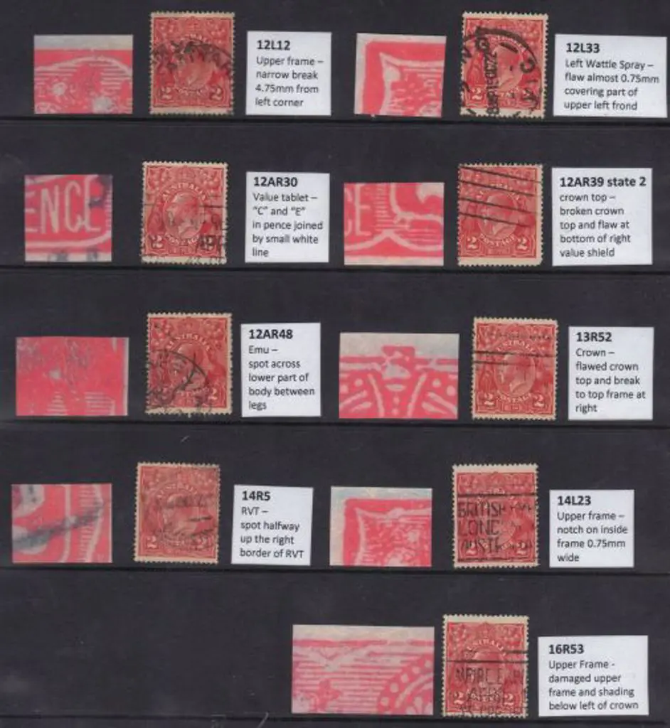 2d red Die I range of plated good used varieties ... Image 1++