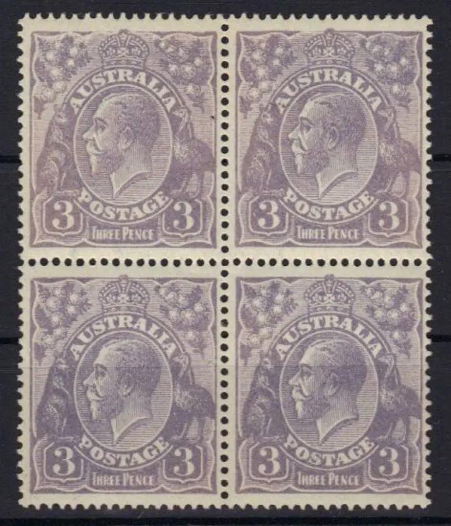 3d dull ultramarine block of 4. MUH/MLH with ... Image 1++