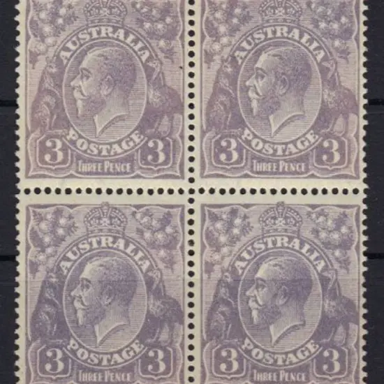 3d dull ultramarine block of 4. MUH/MLH with ...