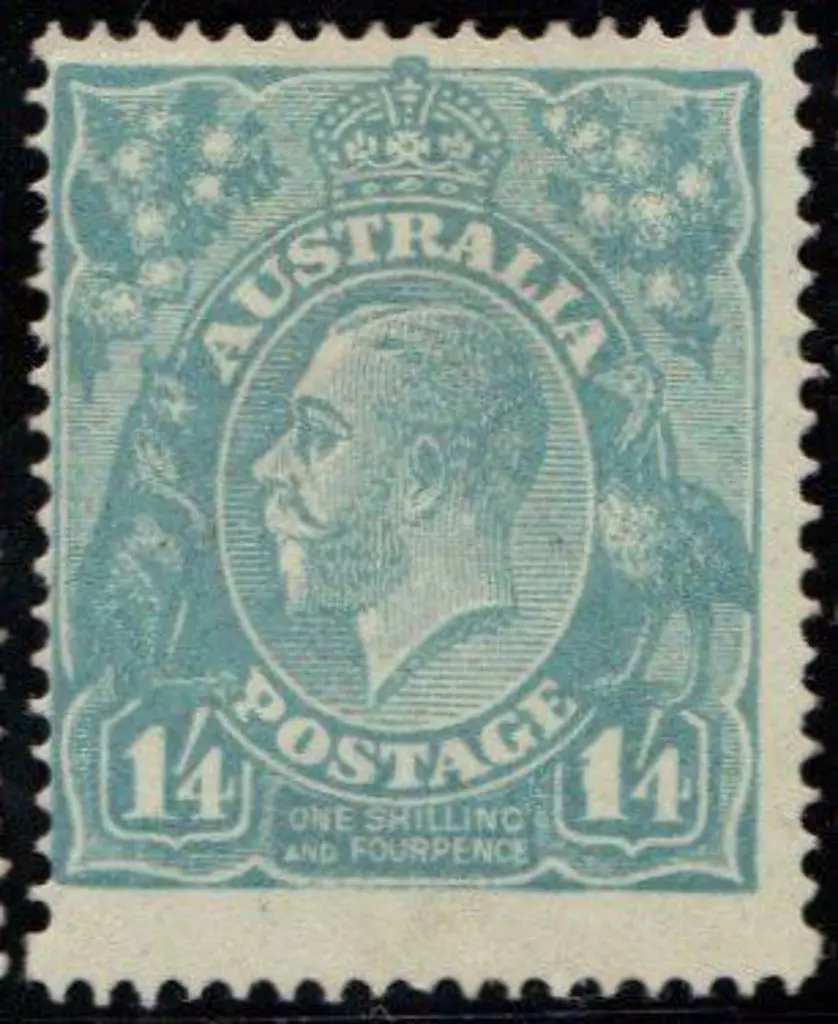 1/4d pale blue MLH pair centred to left. The right ... Image 1++