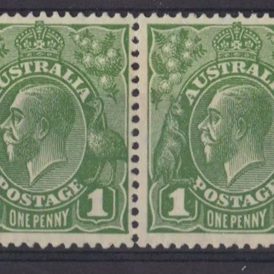 1926-30 SM wmk Perf 13½x12½1d green Die l & ll ...